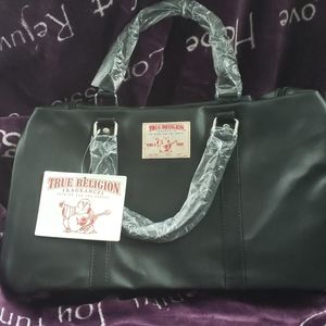 True Religion Leather Duffle Bag